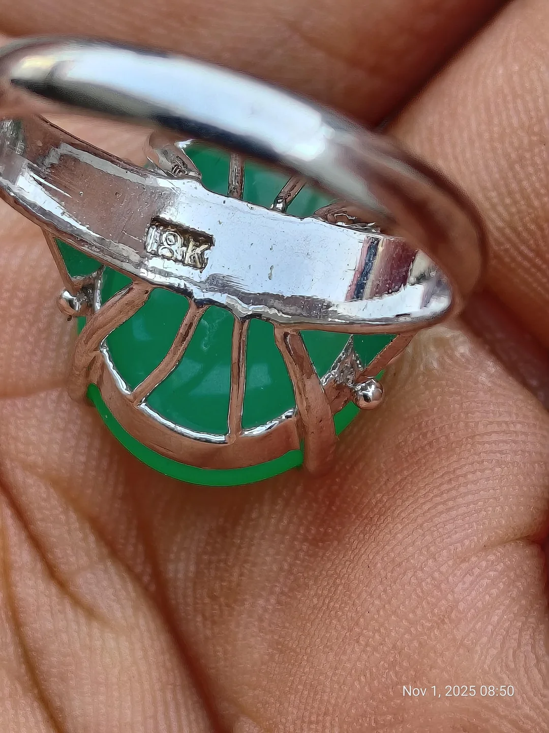 Just Bought This Bright Green 18K Ring for $2.38 at the Thrift Store. Score!