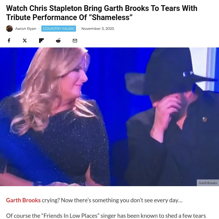Chris Stapleton Makes Garth Brooks Cry 😭
