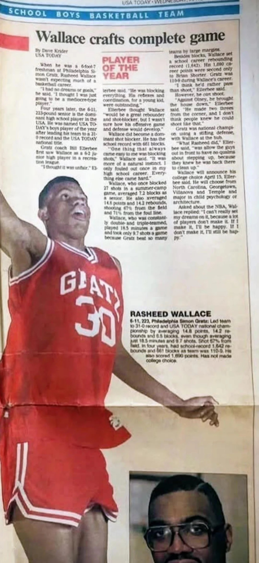 TIL Rasheed Wallace was a monster in high school