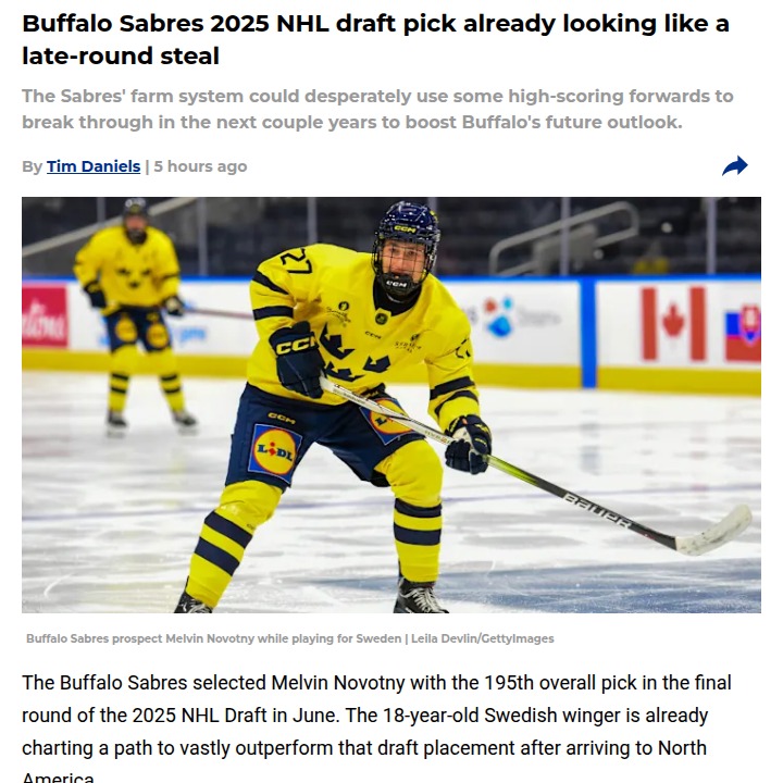 Buffalo’s late draft pick turning heads