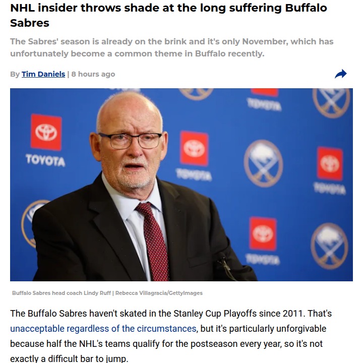 Buffalo Sabres’ playoff drought: What’s next?
