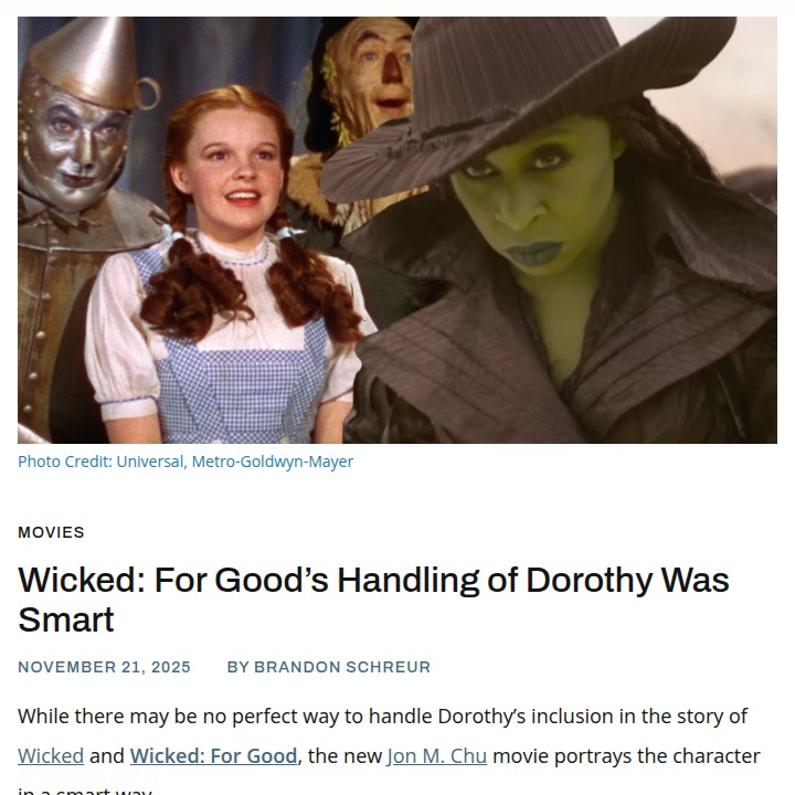 Wicked: For Good’s Dorothy Move Was Genius 🤔