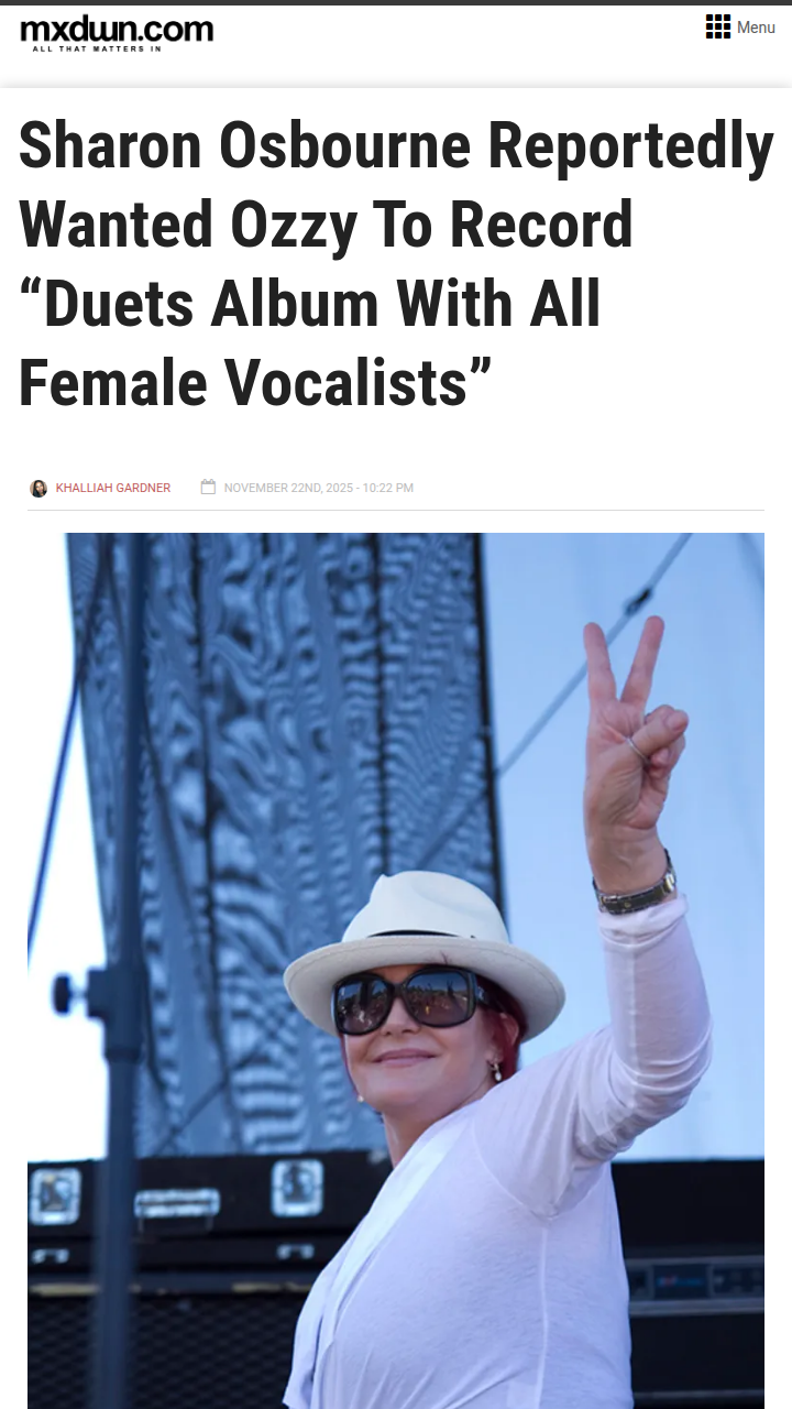 Sharon Osbourne’s Wild Ozzy Duets Idea 🎤