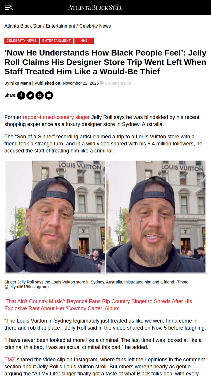 Jelly Roll’s LV Drama Sparks Wild Debate 👜