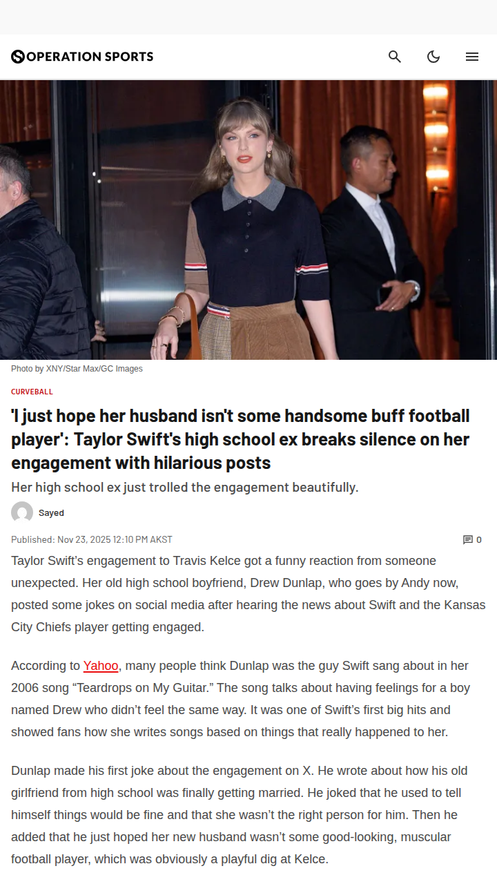 Taylor’s Ex Trolls Kelce Engagement 😂