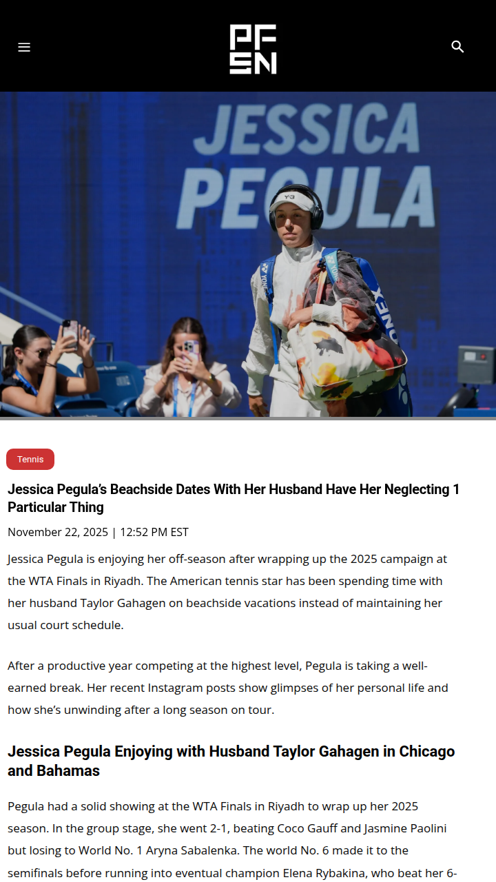 Pegula’s Off-Season: Beach > Baseline?