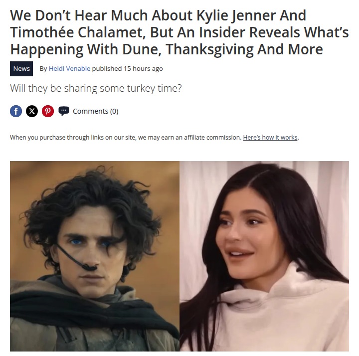 Kylie & Timothée: Thanksgiving Plot Twist 🦃