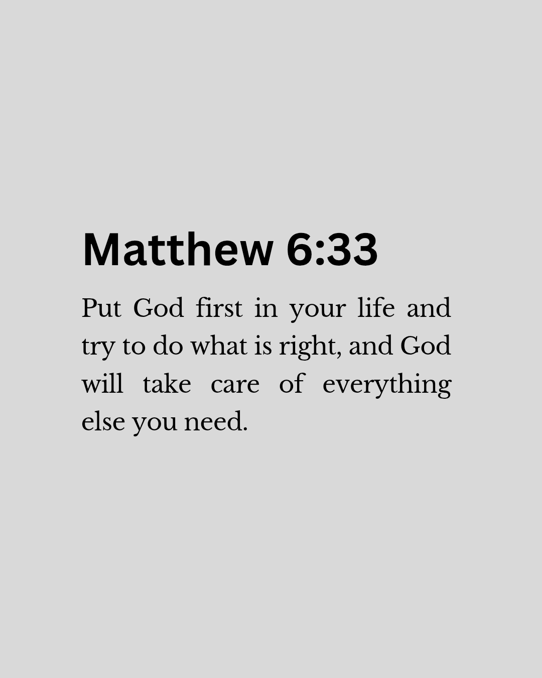 Matthew 6:33 Bible Verse