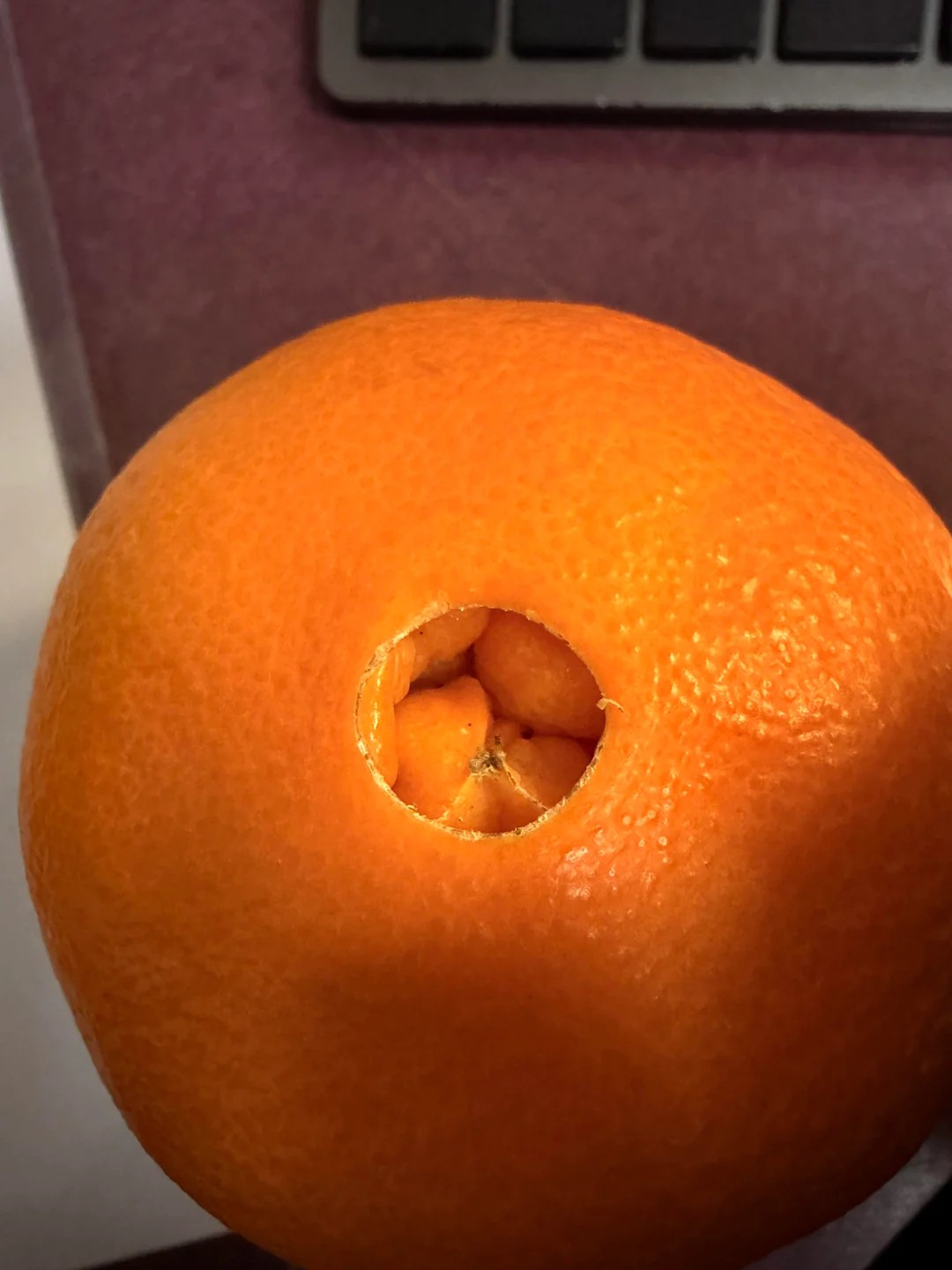 What’s this hole in my orange?