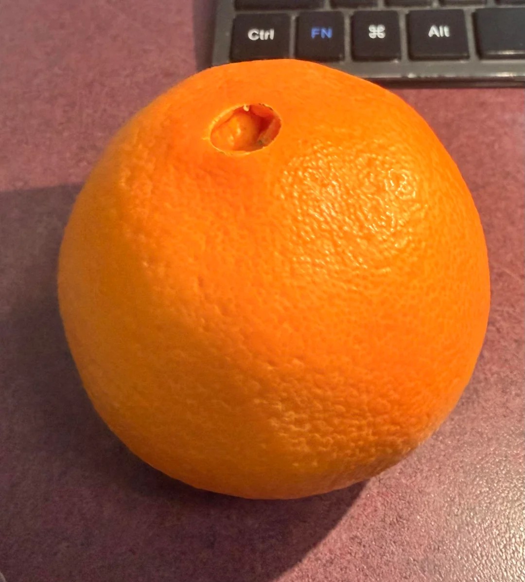 What’s this hole in my orange?
