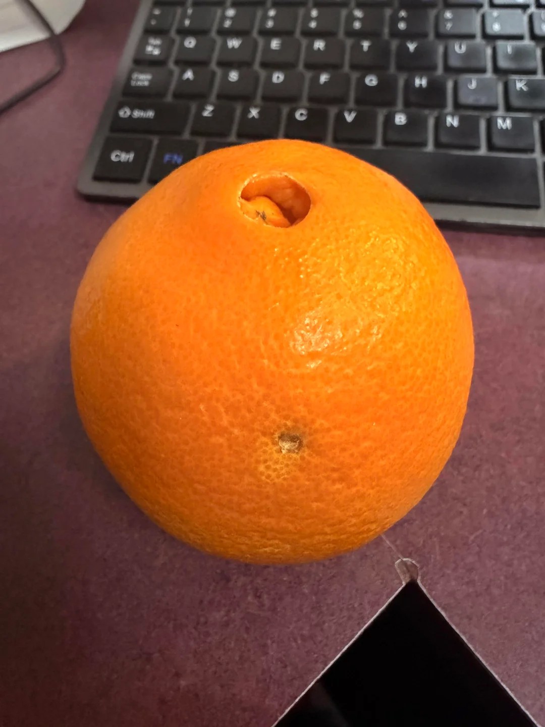 What’s this hole in my orange?