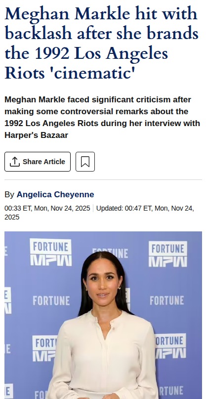 Meghan Markle's 'Cinematic' Riot Comment Sparks Outrage 🔥