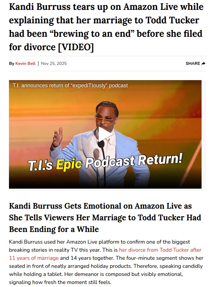 Kandi Burruss Divorce Drama Unfolds 😢