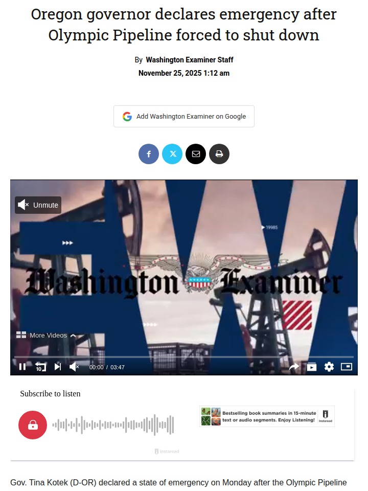 Oregon braces for higher gas prices after pipeline leak