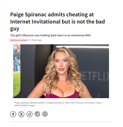 Paige Spiranac’s Internet Invitational Drama