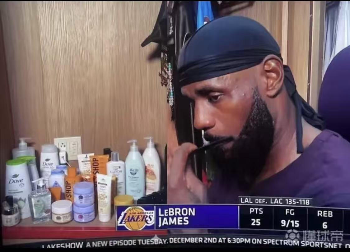 Why does LeBron have an entire skincare aisle in his locker? 😂