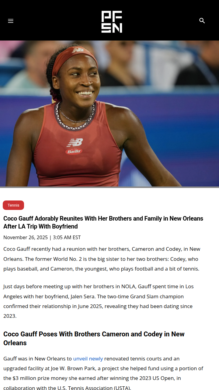 Coco Gauff brings family vibes to New Orleans