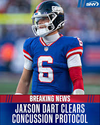 Jaxson Dart cleared concussion protocol — ready to return as QB1 vs. Patriots