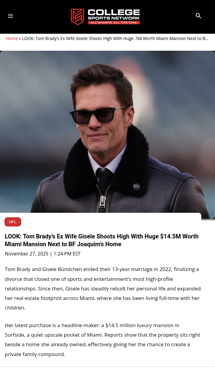 Gisele’s Miami Mansion Move Sparks Speculation 🏝️