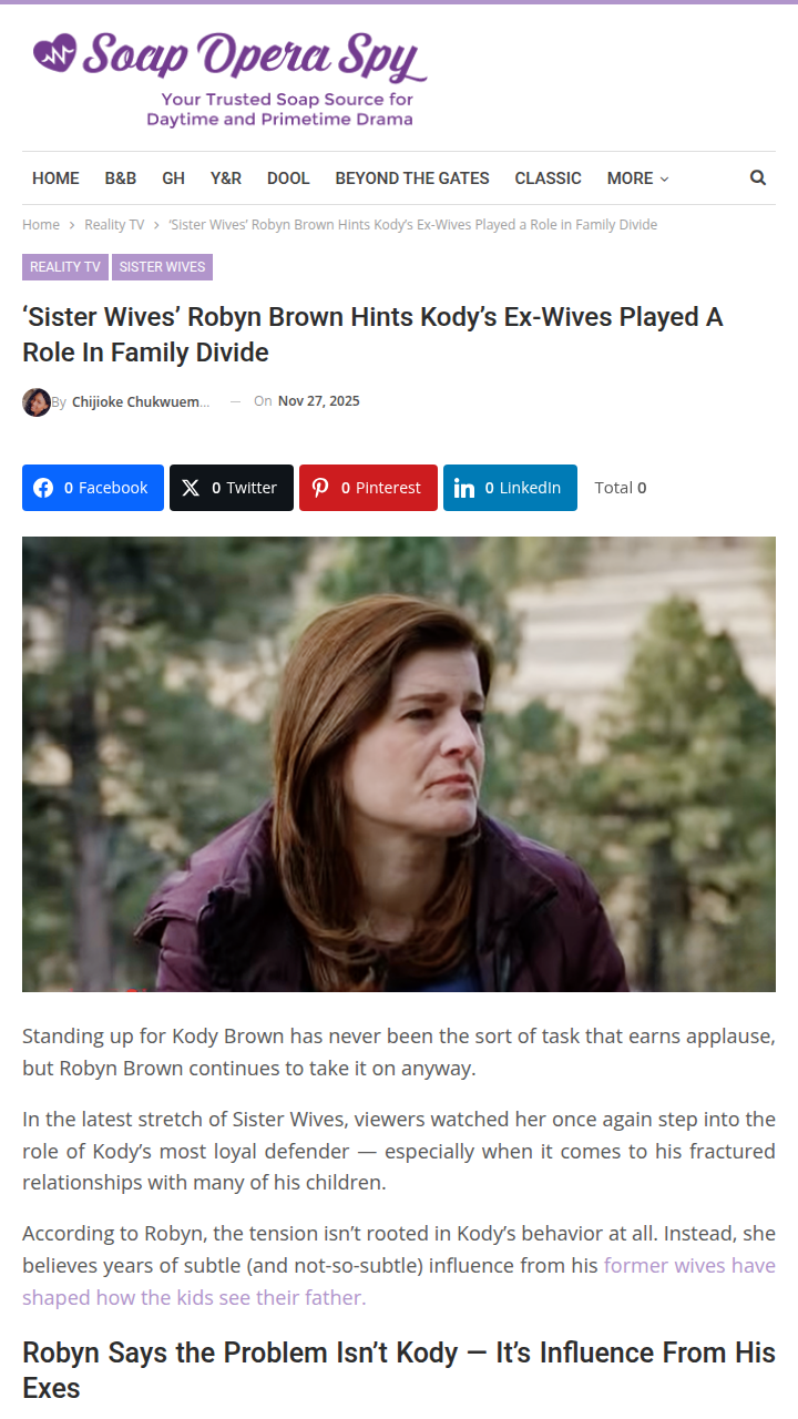 Robyn Blames Kody’s Exes for Family Rift 😲