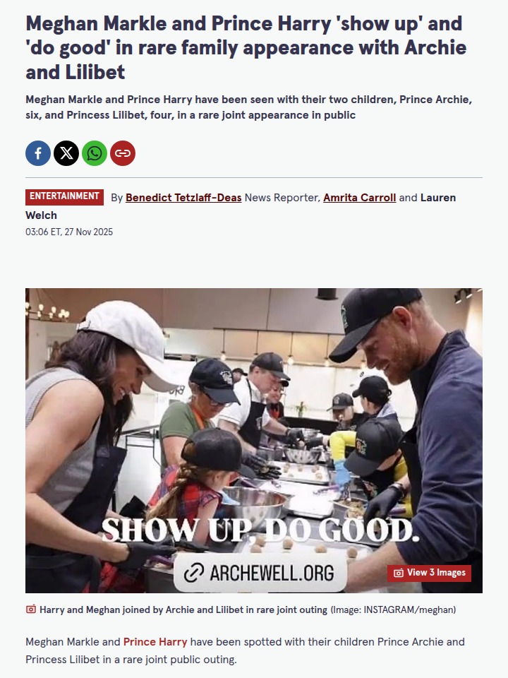 Meghan, Harry & kids roll up sleeves for LA neighbors