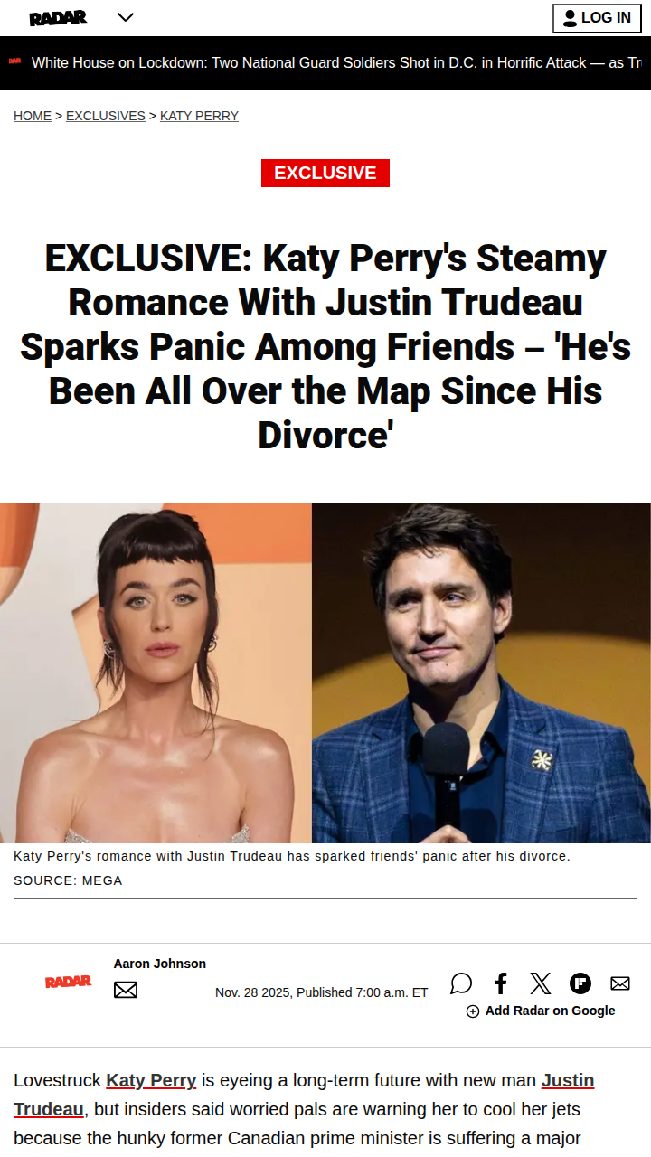 Katy Perry & Trudeau: Real Love or Rebound? 💔