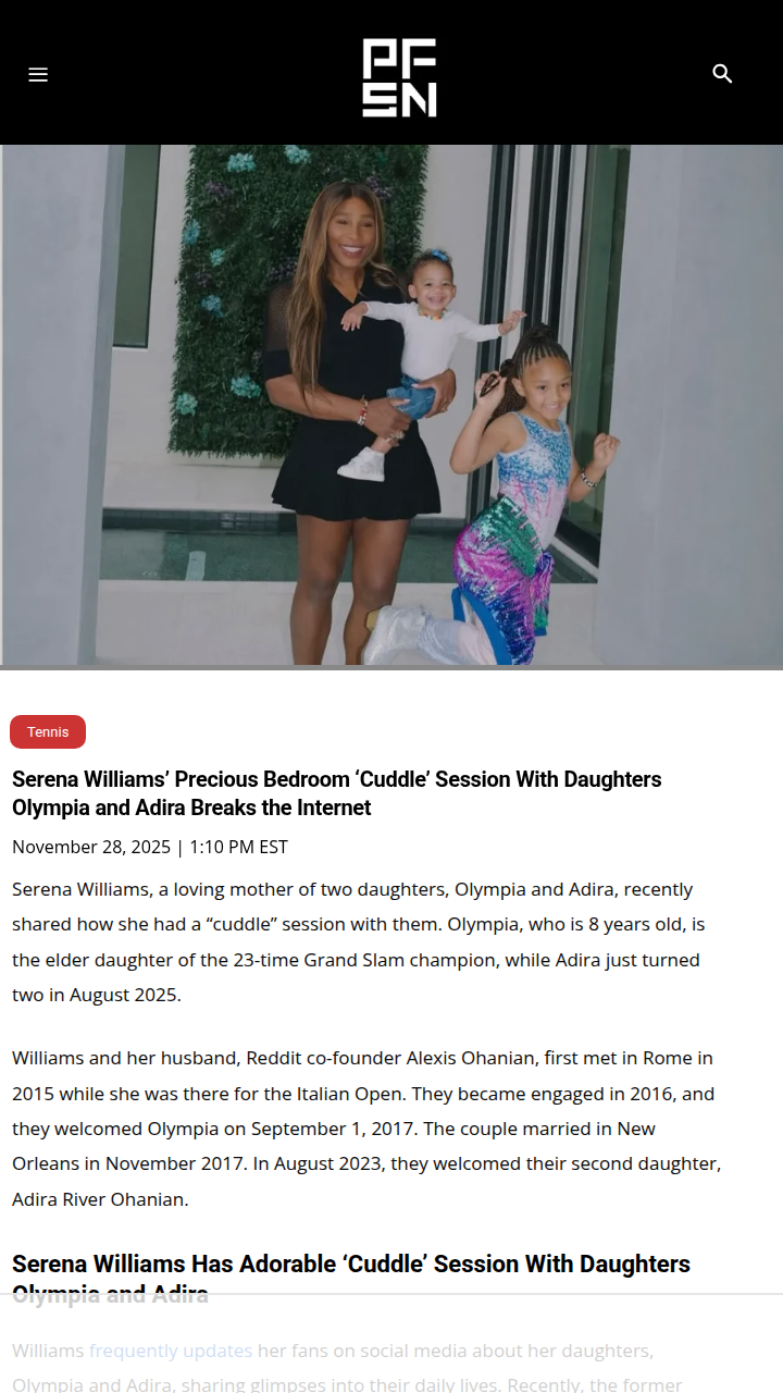 Serena’s Sweet Thanksgiving Cuddle Moment