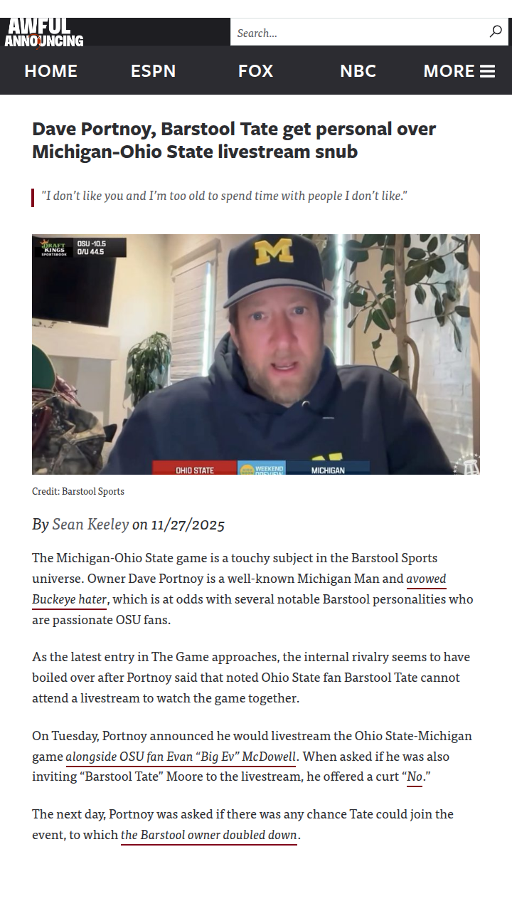Barstool Drama Heats Up Before The Game