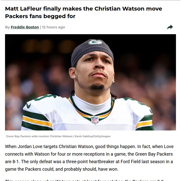 Packers finally unlock Christian Watson