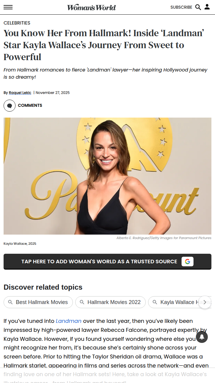 Kayla Wallace’s Surprising Hallmark Romance 💍