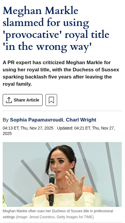 Meghan's Royal Title Sparks Major Backlash 👑