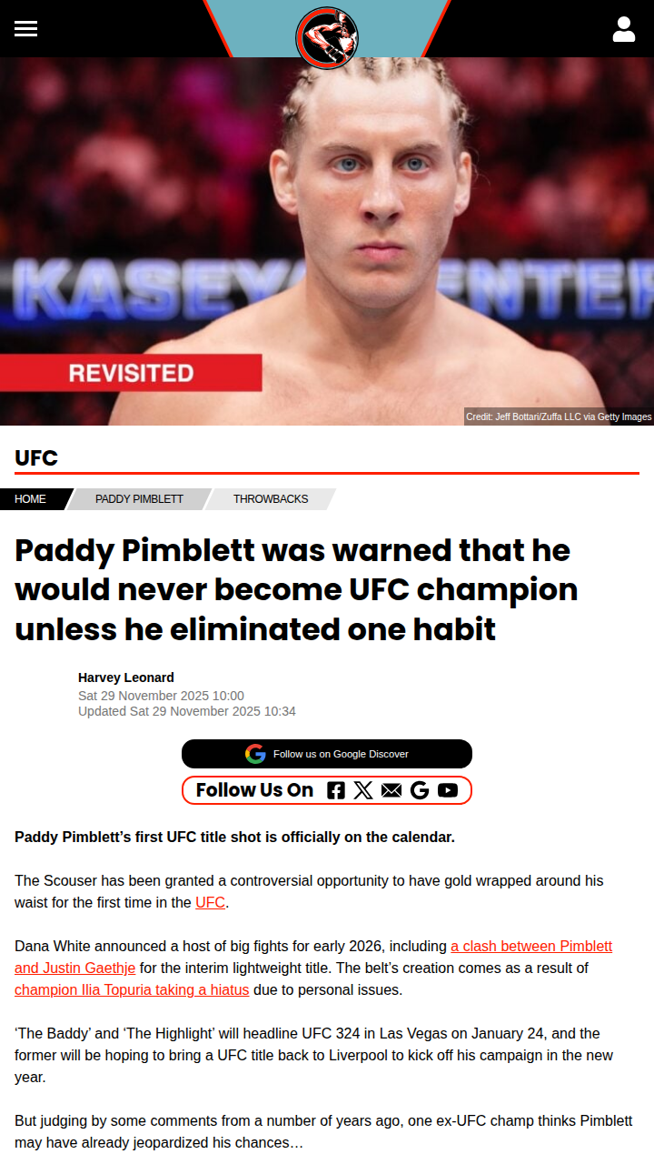 Paddy Pimblett’s UFC 324 Title Shot: Earned or Not?
