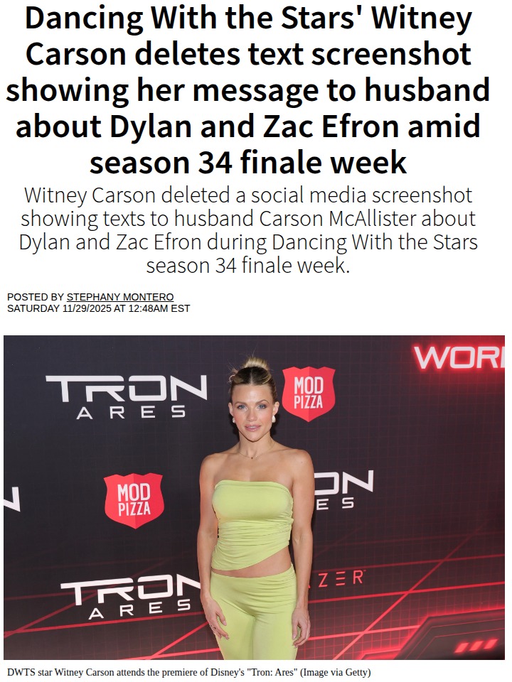 DWTS Finale Week: Witney Deletes Efron Texts 📱