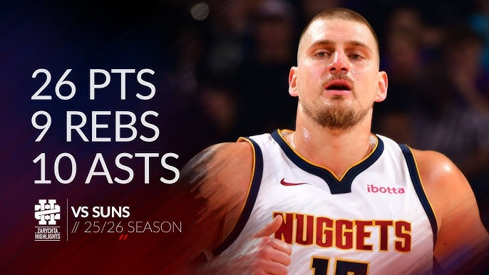 Jokic Nearly Posts Another Triple-Double vs Suns