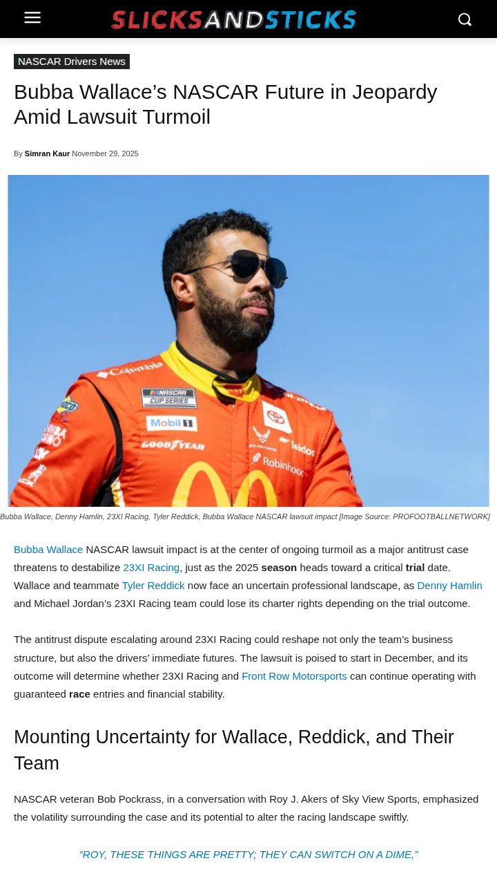Bubba Wallace’s 23XI Future on the Line