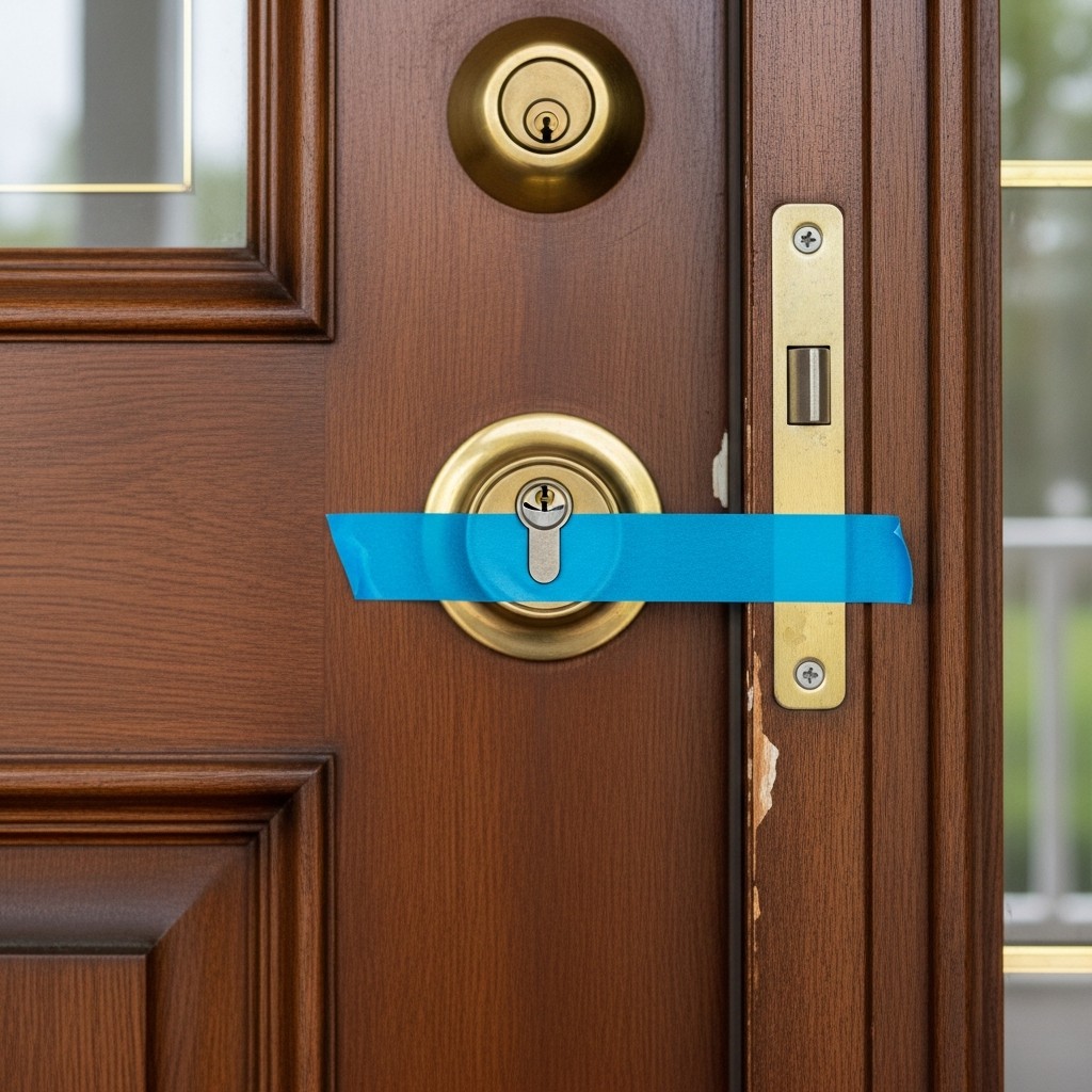 If you find this tape on your door, call 911.