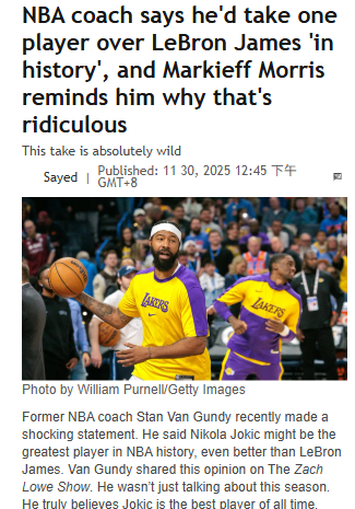 Jokic Over King James? Stan Van Gundy’s Hot Take