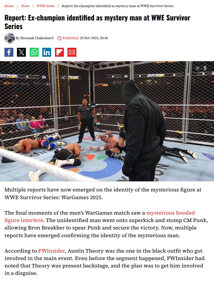 Austin Theory Unmasked at Survivor Series!