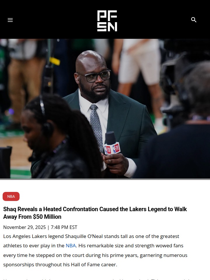 Shaq’s $50M Shoe Showdown: Lakers Legend’s Stand