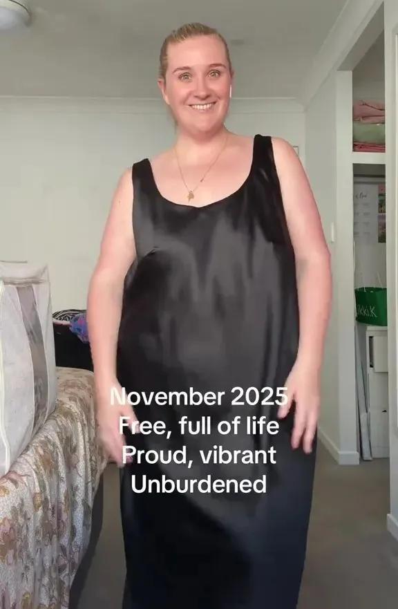 Her Old Dress Is Now a Tent—See Her Glow-Up!