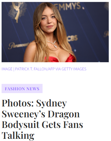 Sydney Sweeney’s Thanksgiving Dragon Look