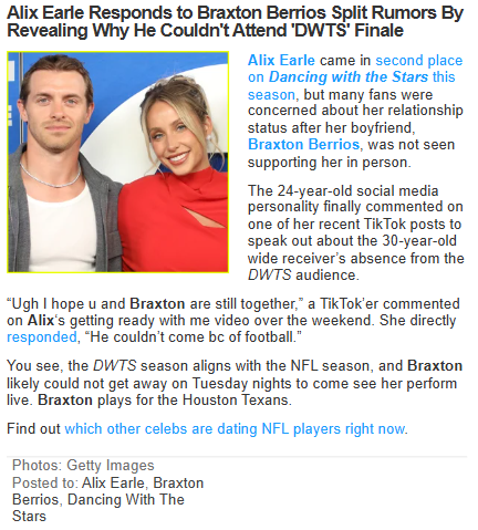 Berrios Sidelined for DWTS Finale?