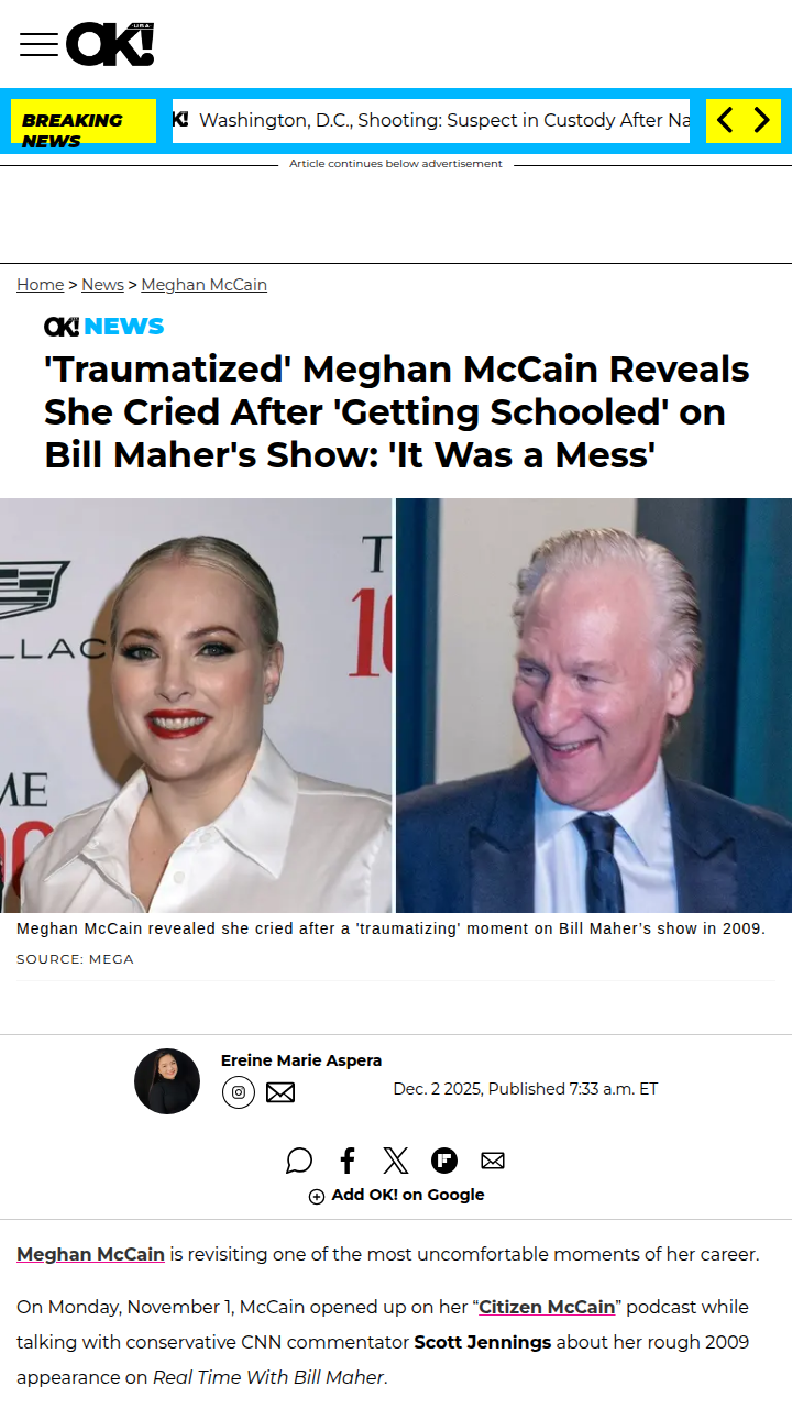 Meghan McCain's Bill Maher Meltdown 😳