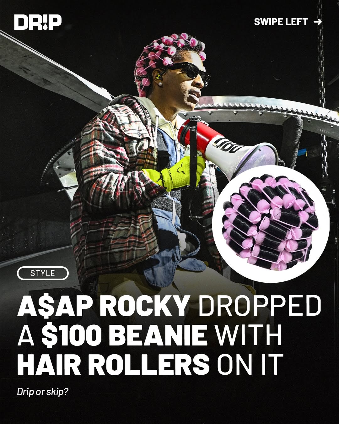 A$AP Rocky’s $100 Hair Roller Beanie?!