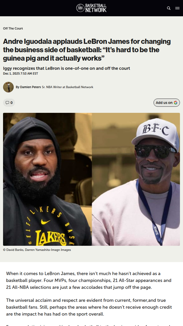 Iggy on King James: Business Game Changer