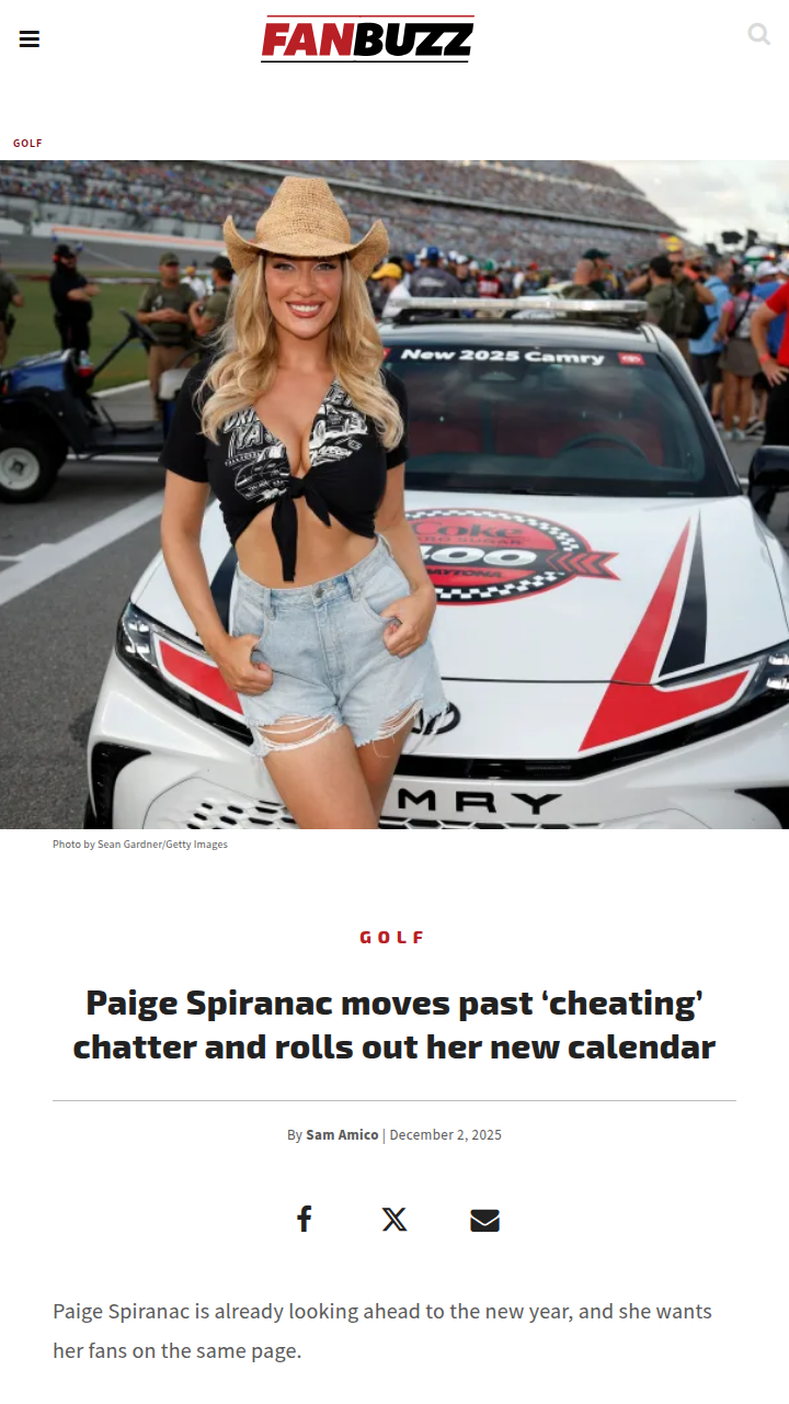 Paige Spiranac Brushes Off Cheating Drama