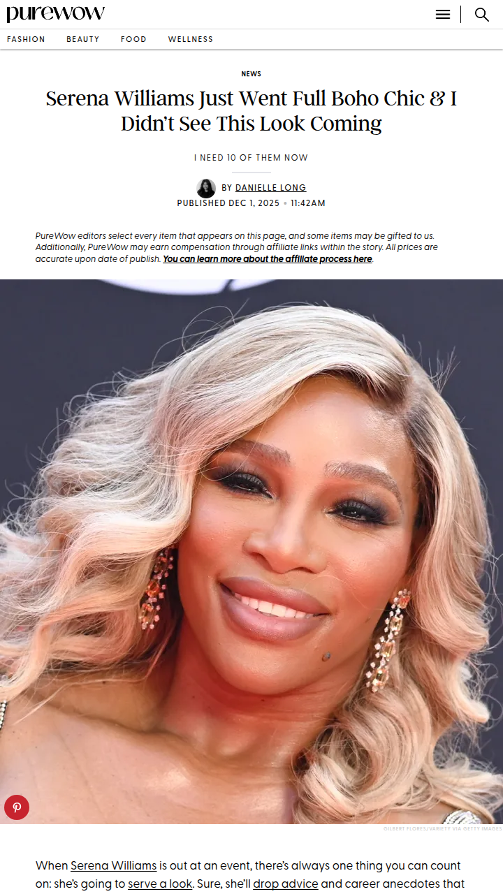 Serena’s Boho Vibes Steal the F1 Show