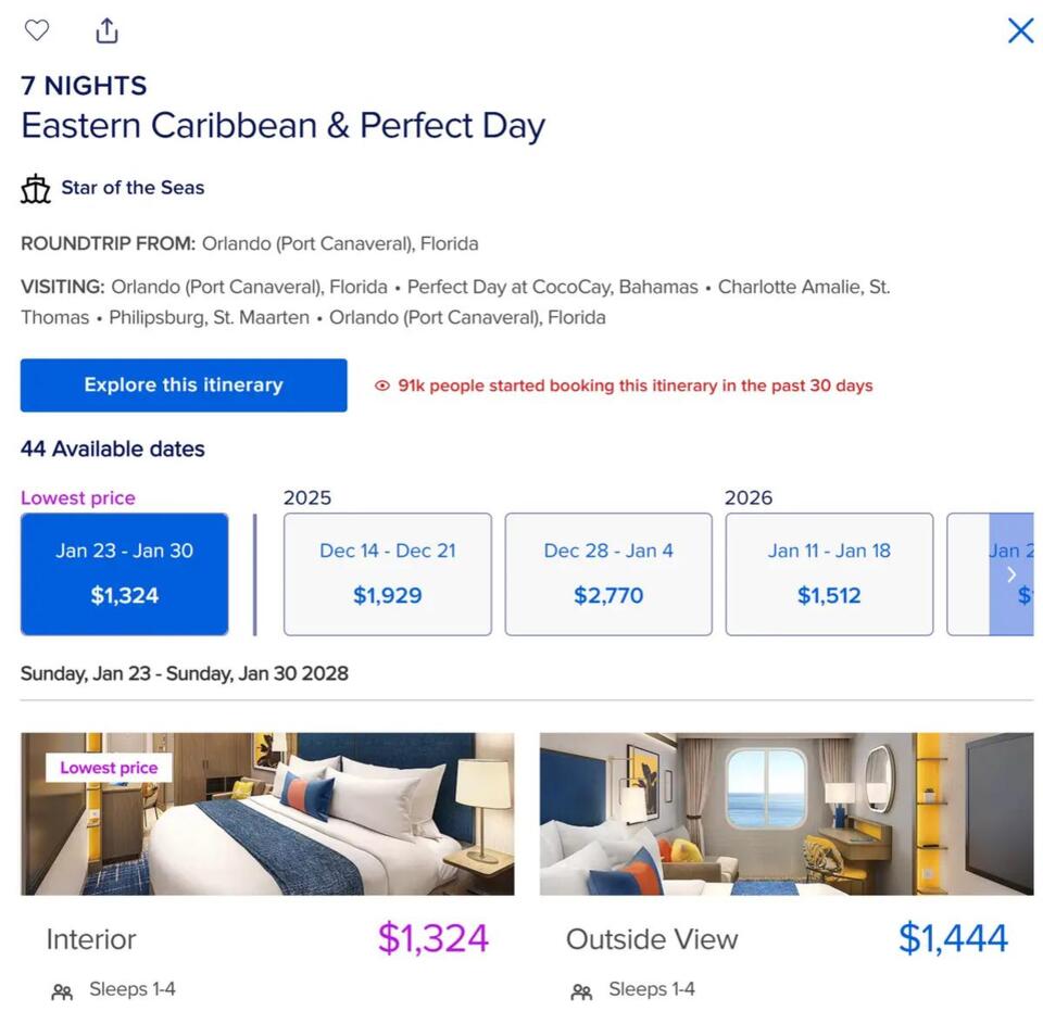 Royal Caribbean Repricing Drama