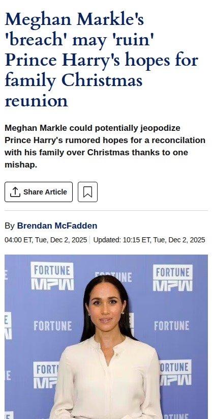 Royal Christmas Ruined? 🎄 Meghan's Title Drama