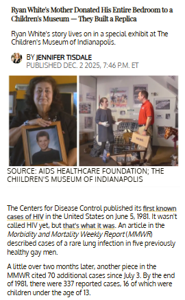 Ryan White’s bedroom inspires at Indy museum